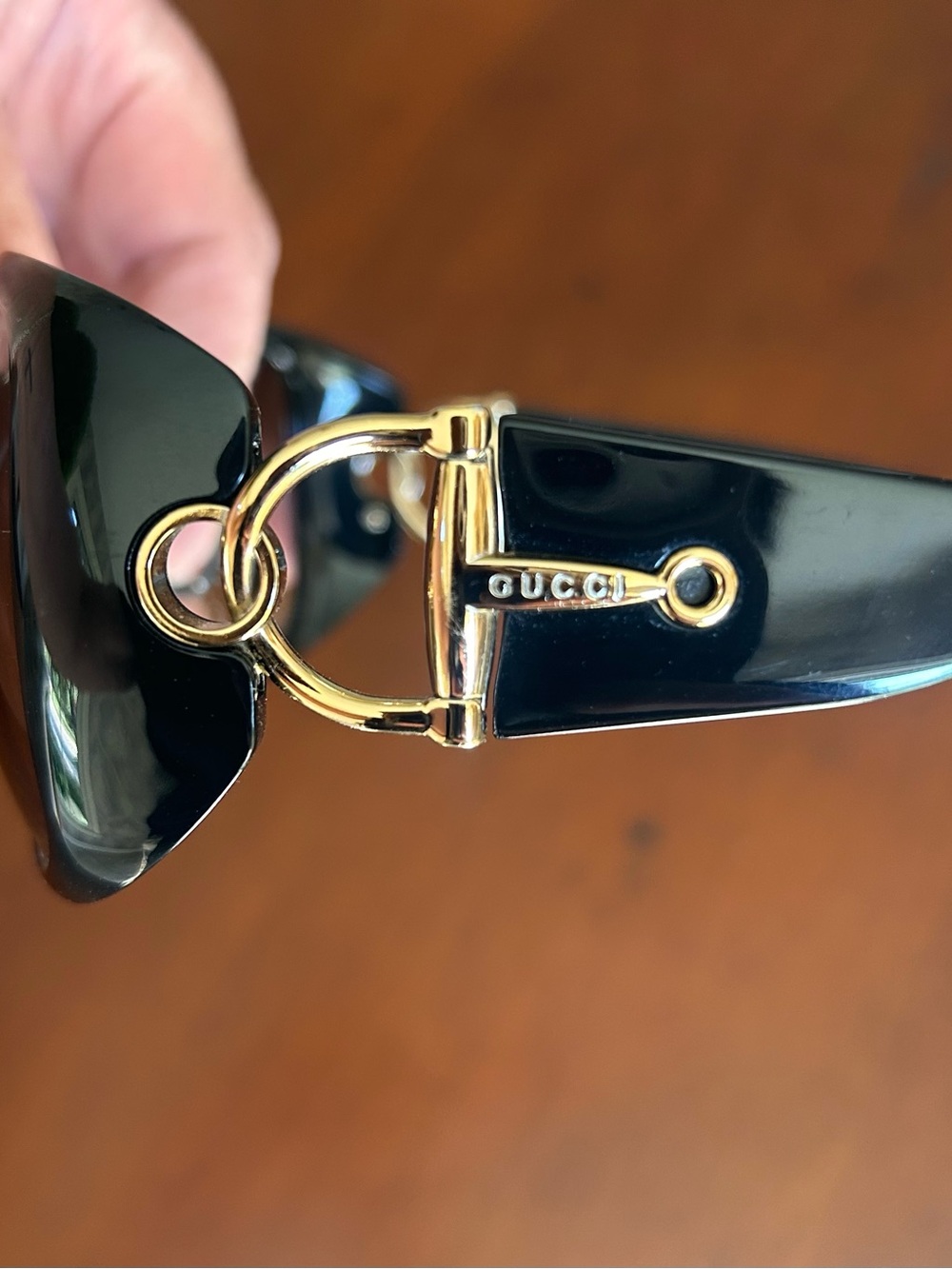Gucci Black Sunglasses with Gold Horsebit Detail